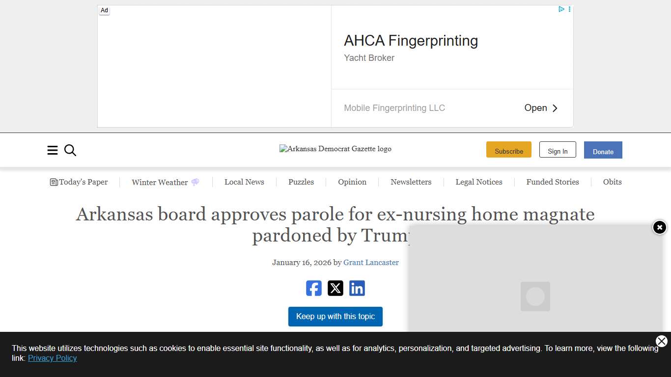 Arkansas board approves parole for ex-nursing home magnate pardoned by Trump The Arkansas Democrat-Gazette - Arkansas' Best News Source